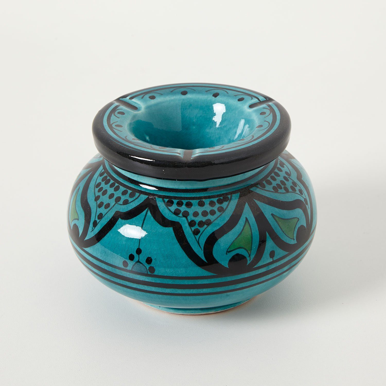 Aschenbecher Provence Sturmaschenbecher Keramik Blau 13,5cm