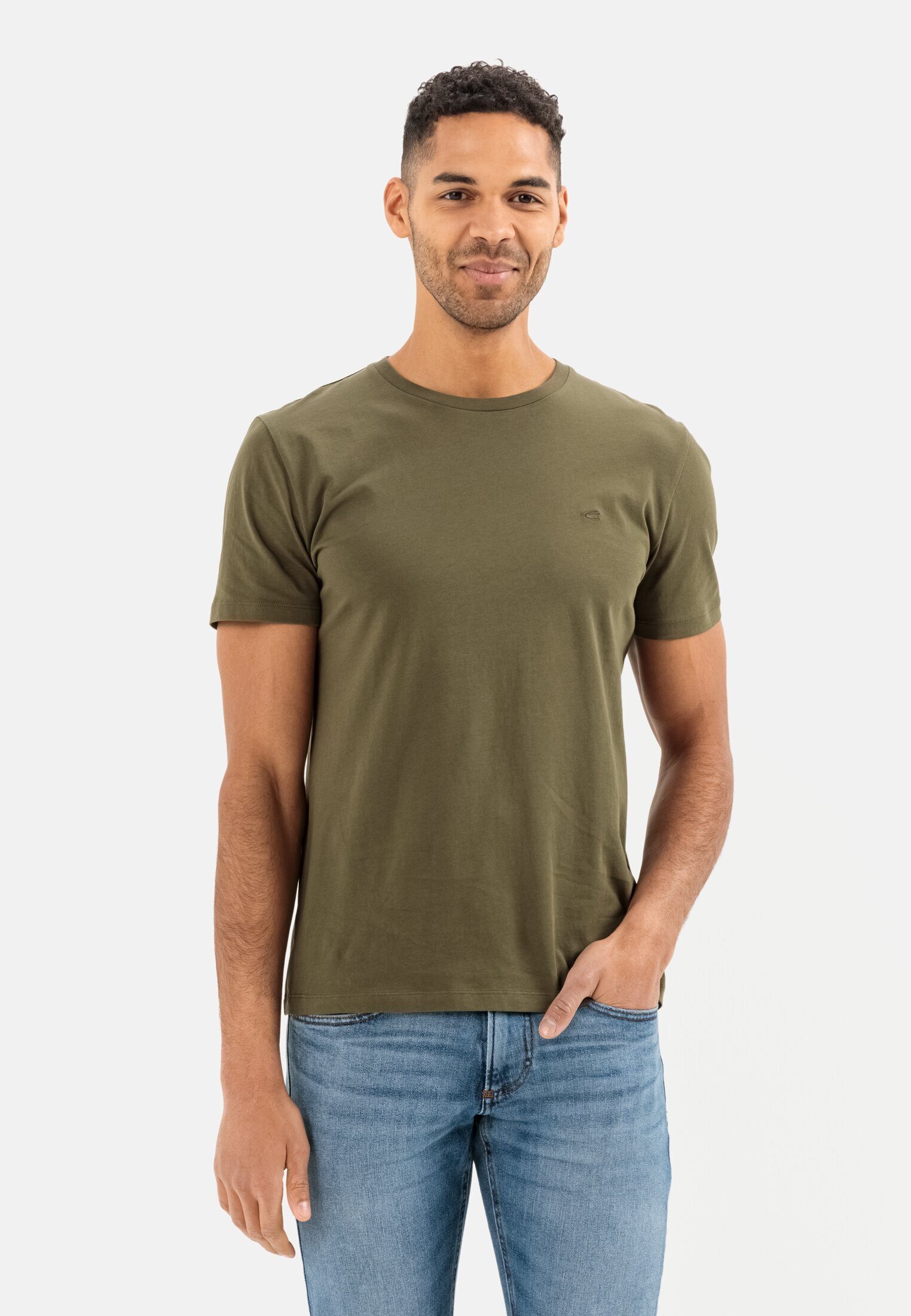 active Oliv Dunkel T-Shirt camel
