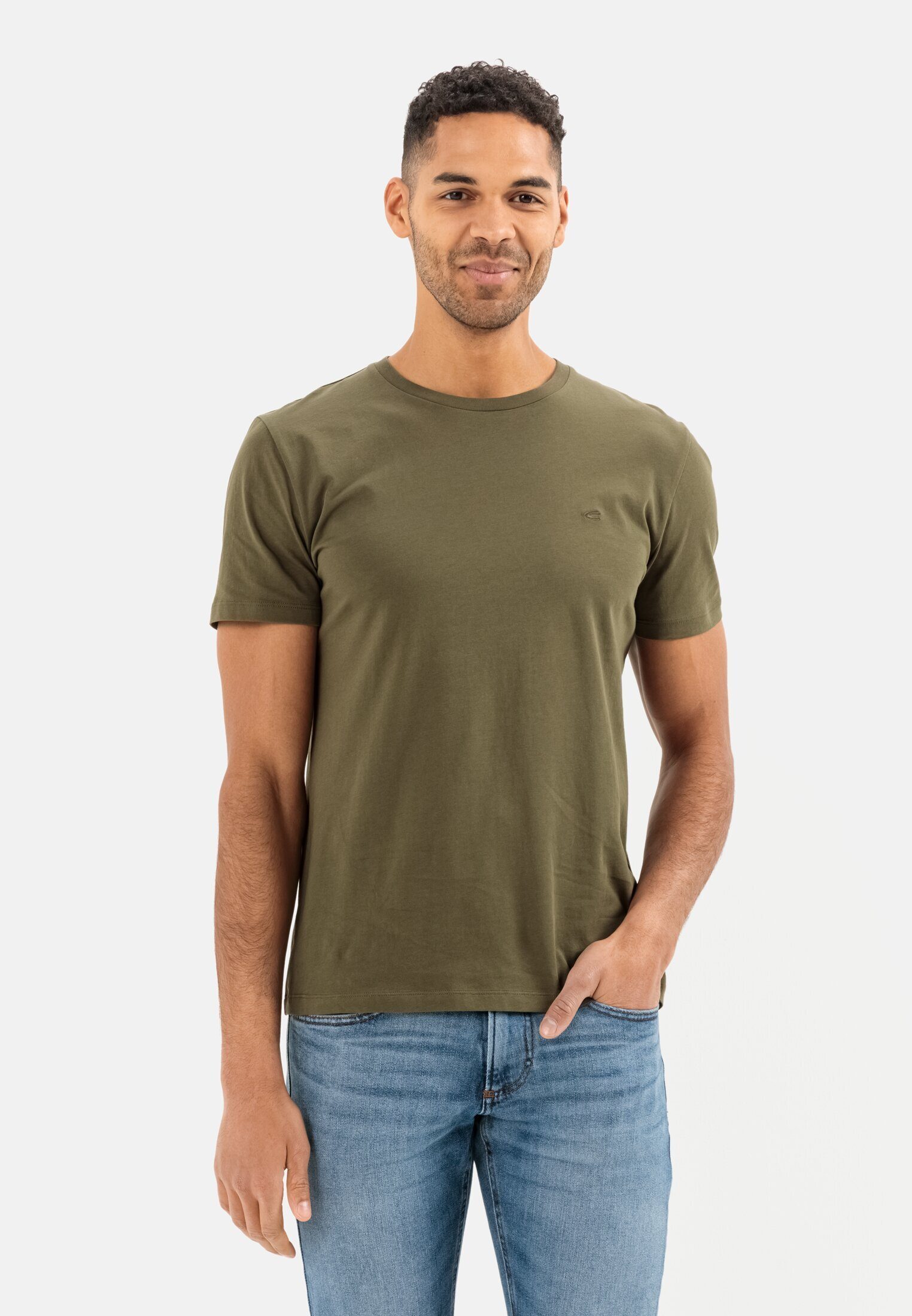 camel active T-Shirt Dunkel Oliv