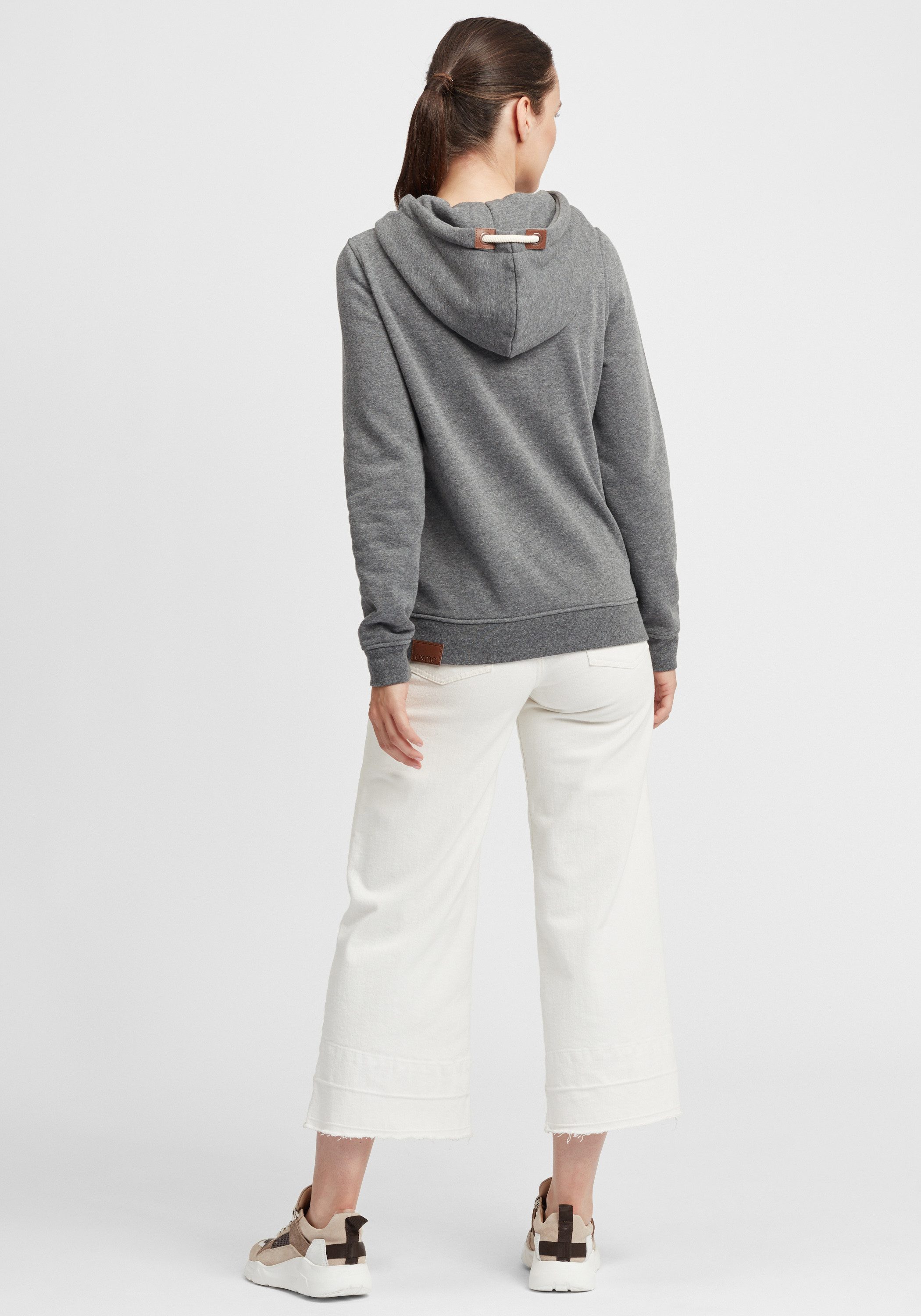 OXMO Hoodie OXVicky Kapuzenpullover mit Cross-Over Kragen