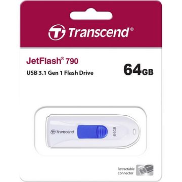 Transcend USB-Stick JetFlash 790K 64GB USB 3 USB-Stick (versenkbarer USB-Anschluss)