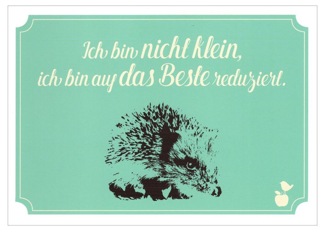 Postkarte "Ich bin nicht klein, ich bin auf das Beste reduziert"