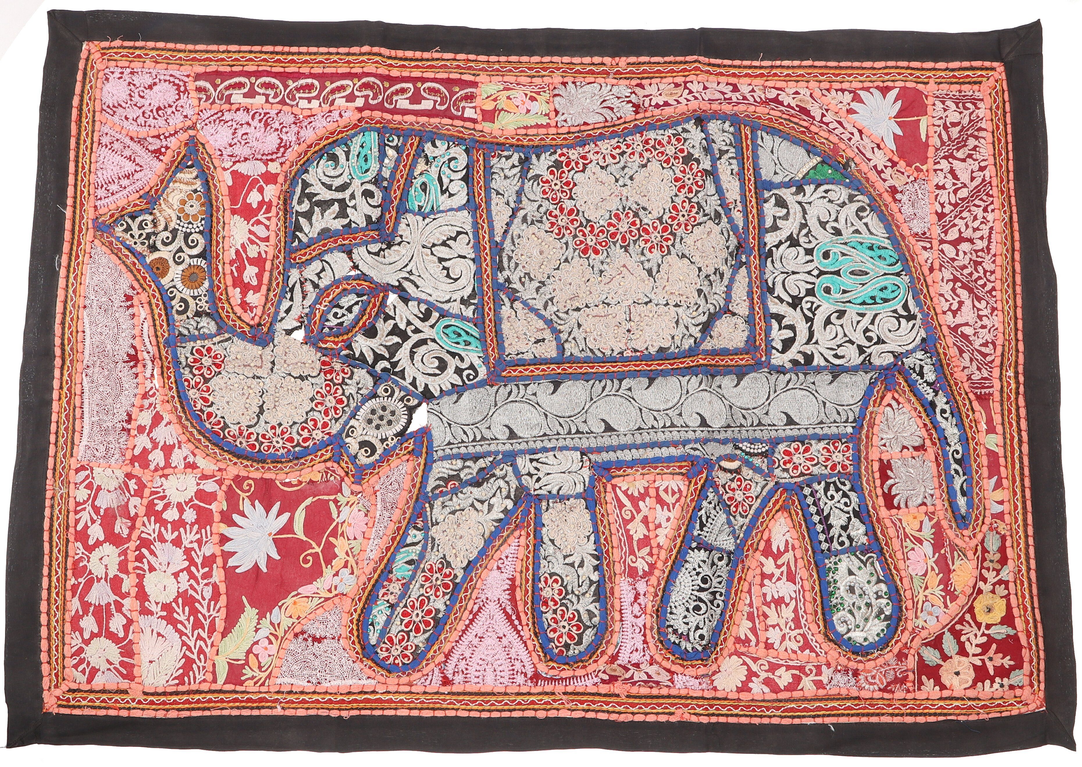 Guru-Shop Wandteppich Orientalischer Elefant Tischläufer, Wandbehang,.., Höhe: 95 mm