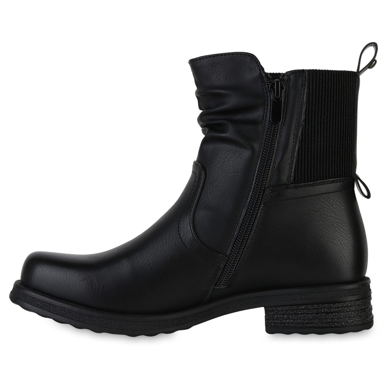 VAN HILL 841802 Stiefelette Damen Klassische Stiefeletten Strick Zipper Hol günstig online kaufen