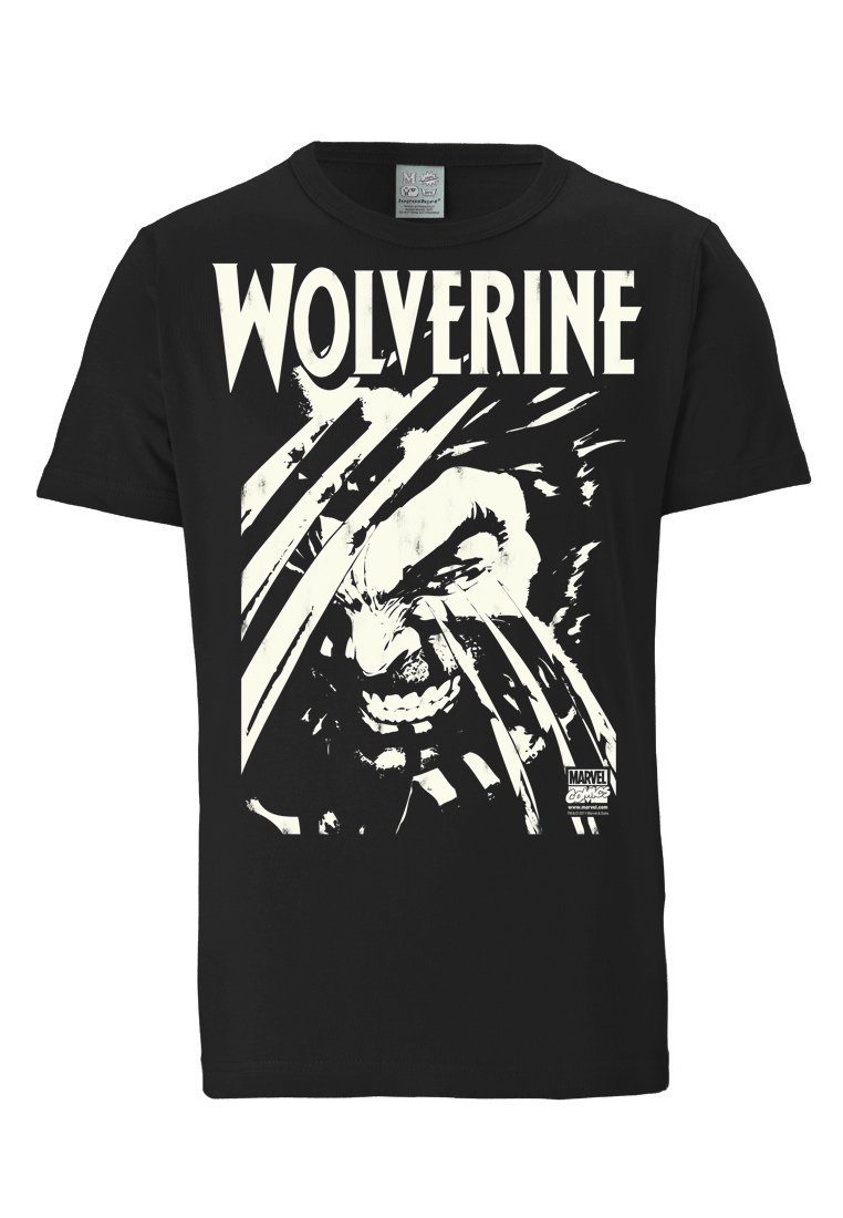 mit T-Shirt Frontprint Wolverine LOGOSHIRT coolem