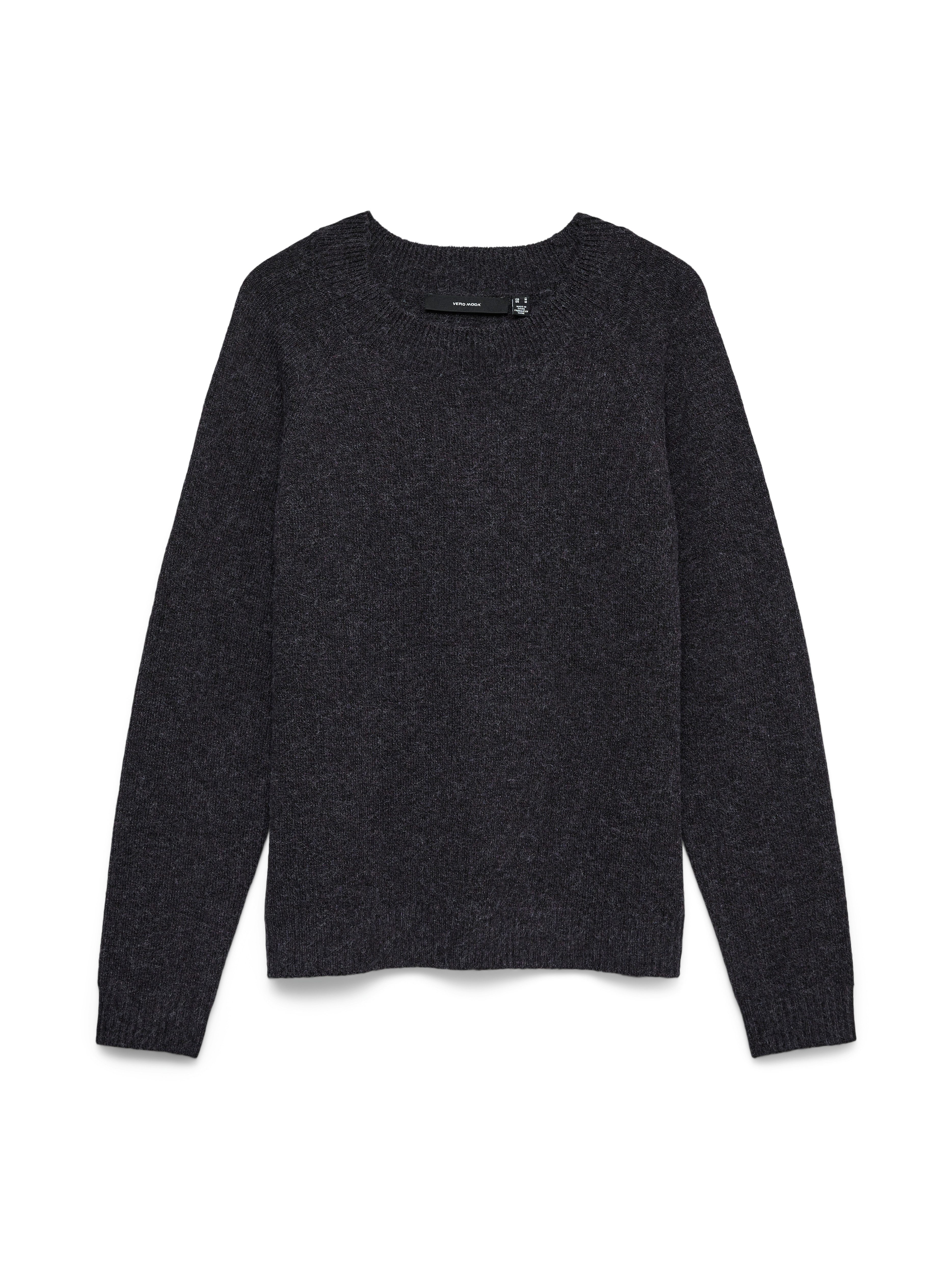 Vero Moda Rundhalspullover VMDOFFY LS O-NECK BLOUSE GA NOOS Materialmix, regular fit