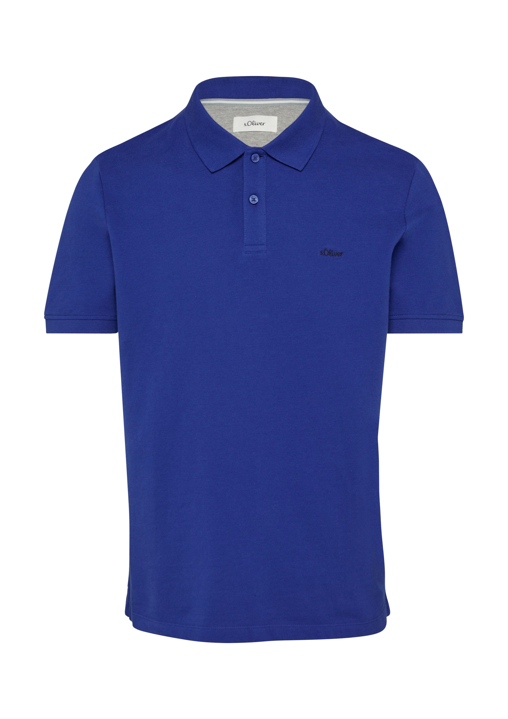 s.Oliver Kurzarmshirt Polo-Shirt Poloshirt aus Baumwollpiqué günstig online kaufen