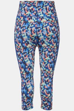 Ulla Popken Lederimitathose 3/4-Leggings High Waist schnelltrocknend recycelt