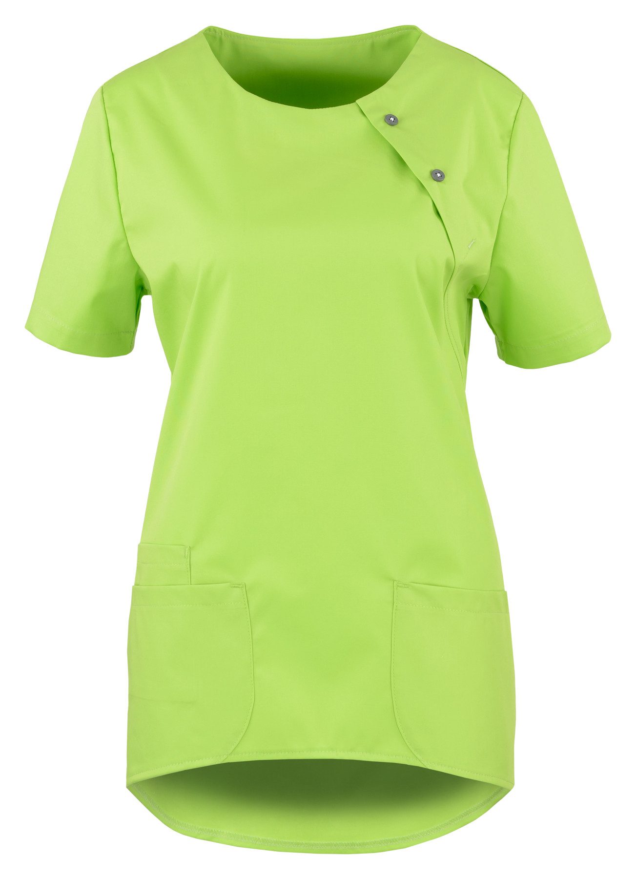 BEB Schlupfbluse beb MEDIZIN/PFLEGE Damen KASACK Kurzarm Rundhals Apfelgrün