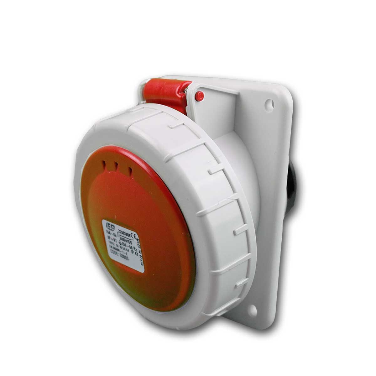 IDE CEE-Kupplung CEE-Einbausteckdose IP67, 32A rot Steckdose