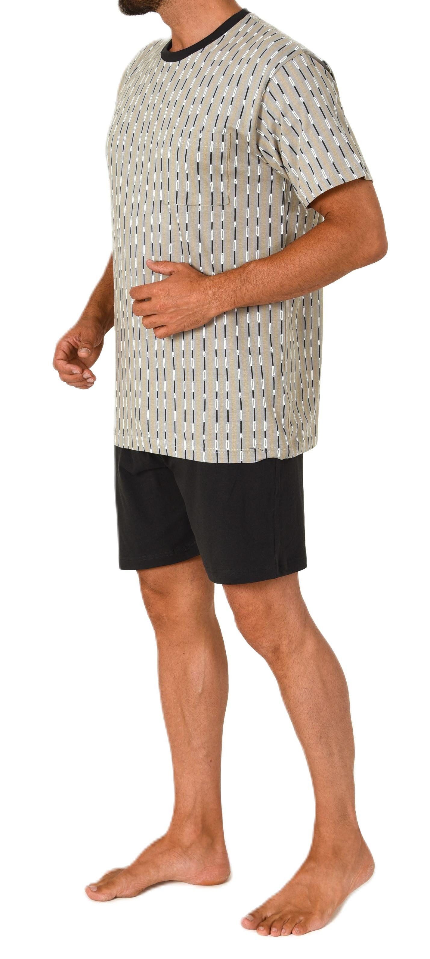 Normann Pyjama Normann Herren kurzarm Schlafanzug Shorty Pyjama