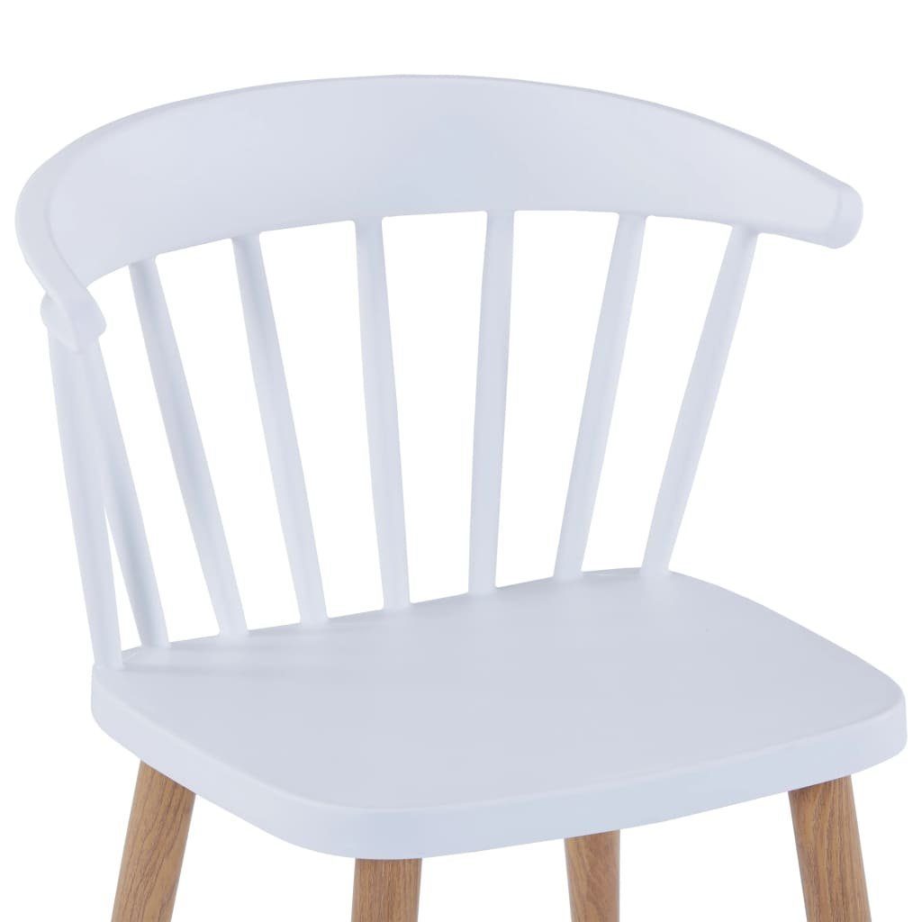 Esszimmerstuhl St) Weiß 2 Esszimmerstühle | Kunststoff Weiß Weiß Stk. (2 vidaXL