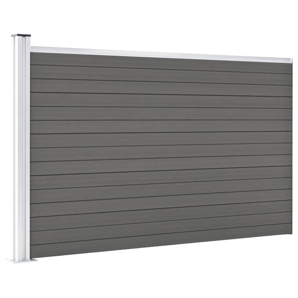vidaXL Gartenzaun Gartenzaun WPC 175x105 cm Grau, (1-St)