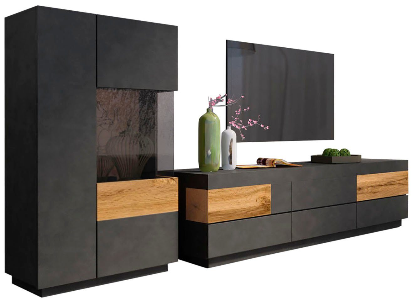 OTTO home Wohnwand Silke, (Set, 2-St), (2-tlg)