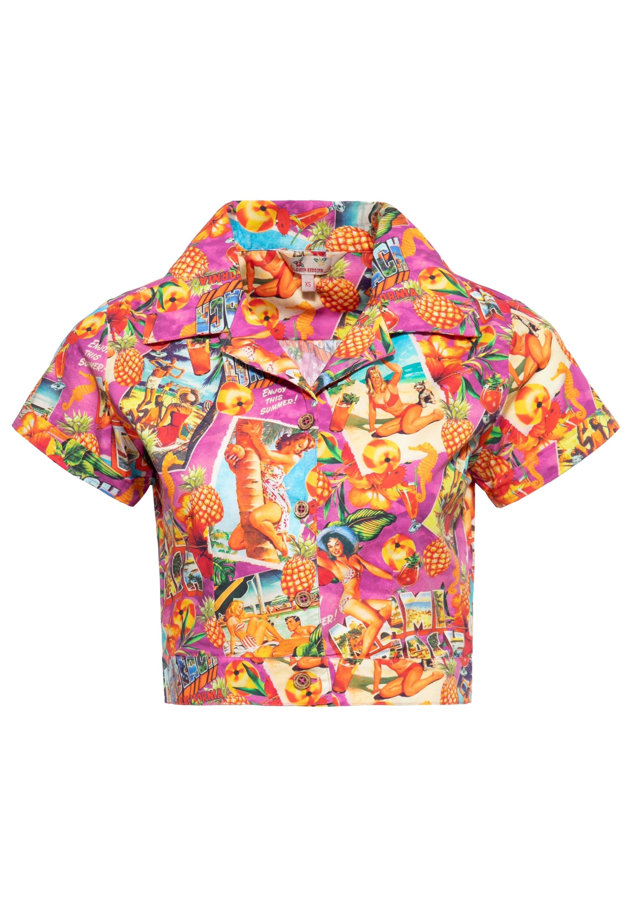 QueenKerosin Kurzarmbluse Miami & Long Beach günstig online kaufen