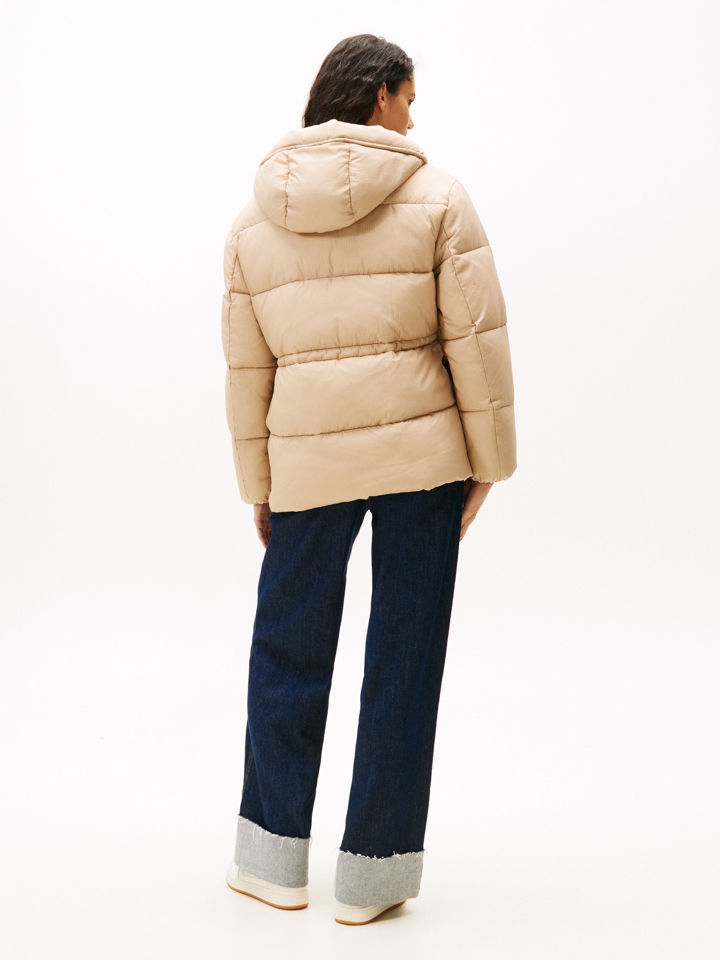 Tommy Jeans Steppjacke TJW HOODED MIDI PUFFER JACKET