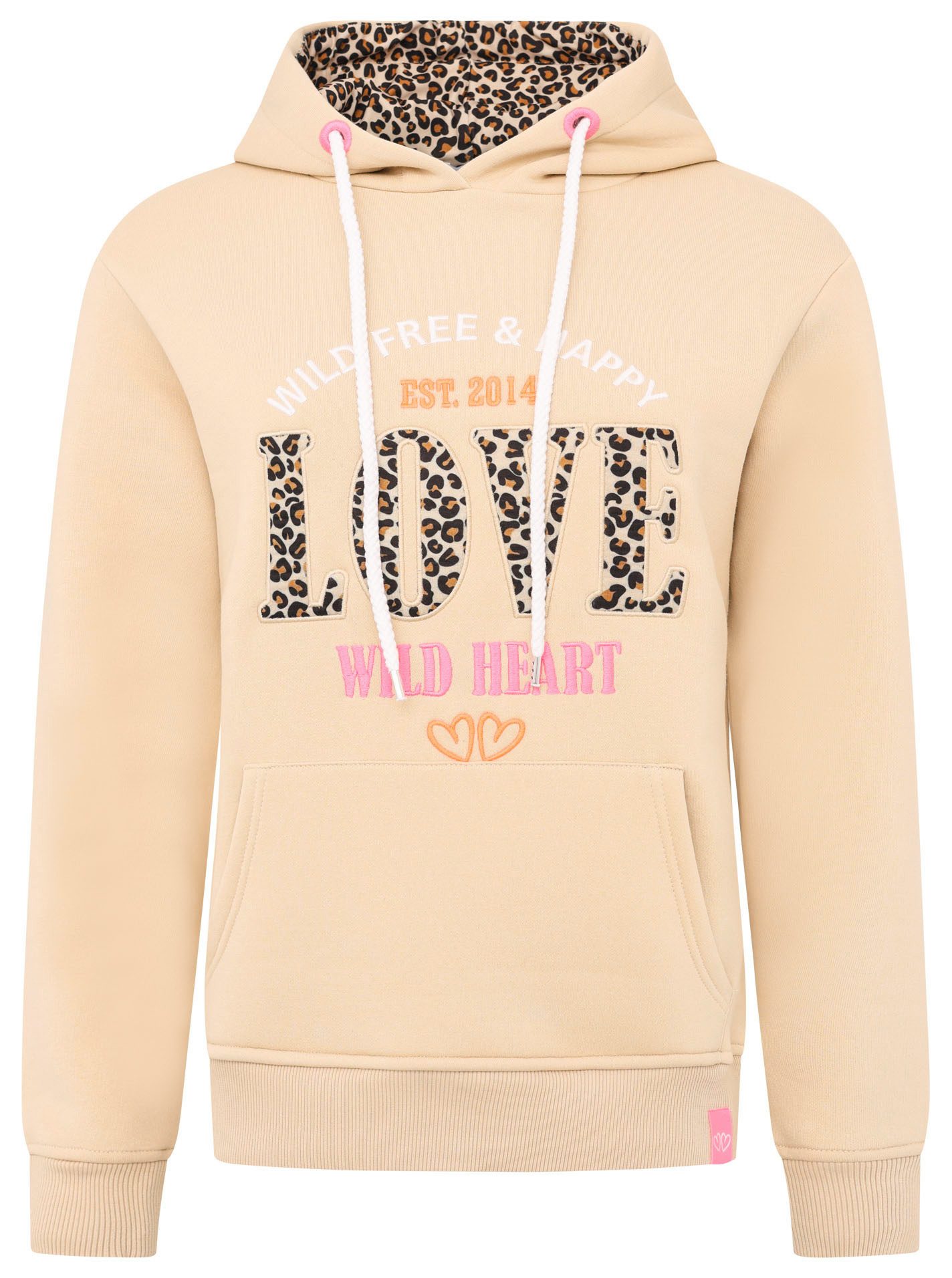 Zwillingsherz Hoodie "Wild Love" mit Wording günstig online kaufen