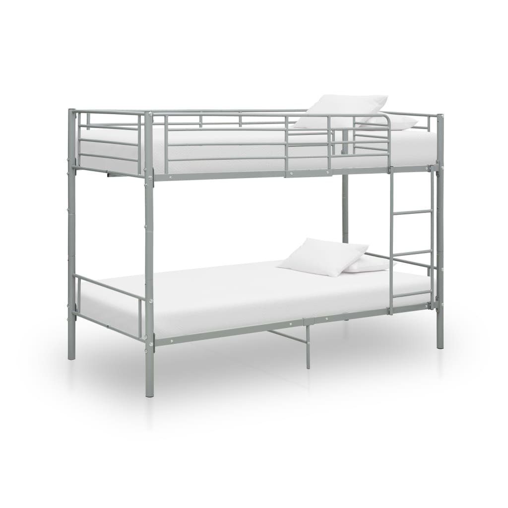 Bett Elegantes Metall Etagenbett 208x96x150 cm in Grau