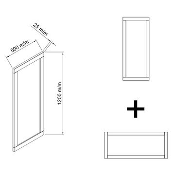 Lomadox Wandspiegel CUENCA-137, Rahmen Buche massiv, Sicherheitsglas, Anbringung hochkant oder quer