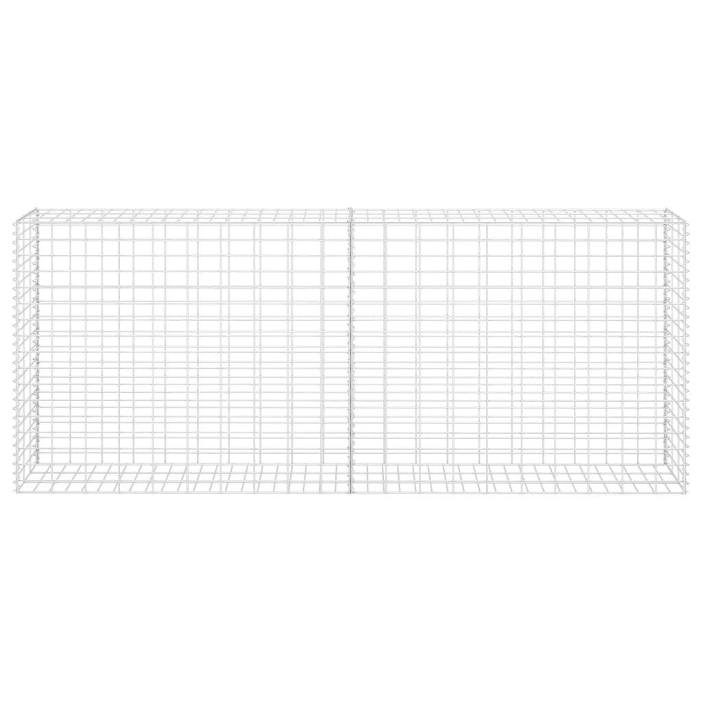 vidaXL Gartenzaun Gabione Verzinkter Stahl 85x30x200 cm – Bild 3 von 5