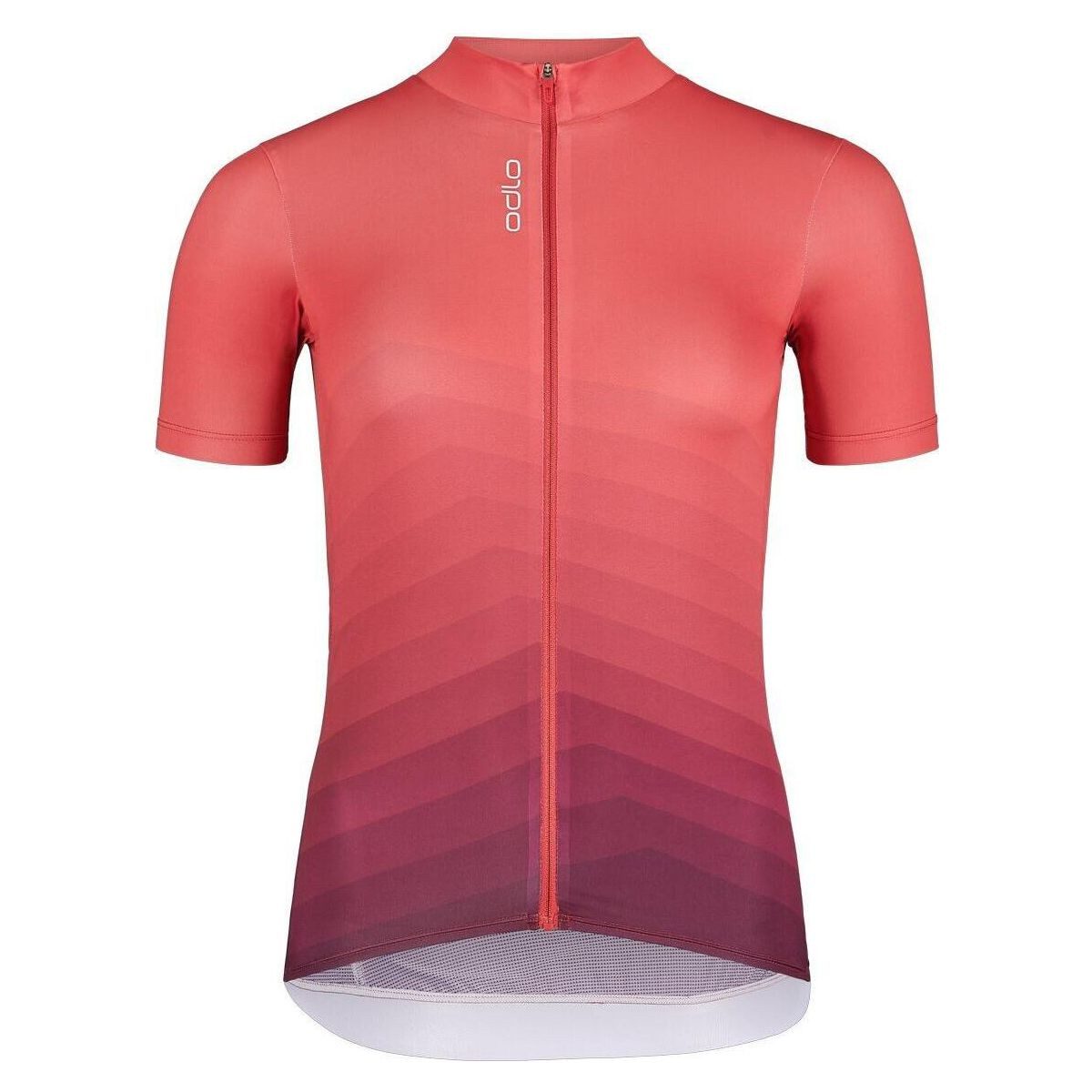Odlo Radtrikot T-shirt s/u Collar Short Sleeve Full Zip Zeroweig