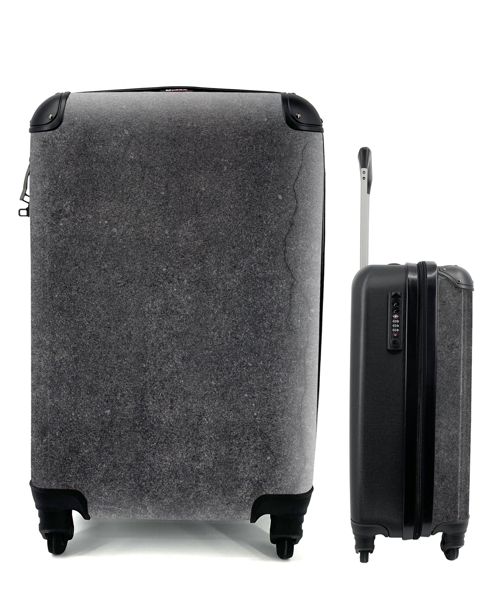 Reisetasche Trolley, - Handgepäck Ferien, Schwarz - für - - Industriell, Rustikal Handgepäckkoffer Rollen, Grau 4 mit MuchoWow Beton rollen, Reisekoffer