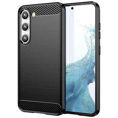 CoolGadget Handyhülle Carbon Handy Hülle für Samsung Galaxy S23 6,1 Zoll, robuste Telefonhülle Case Schutzhülle für Samsung S23 5G Hülle