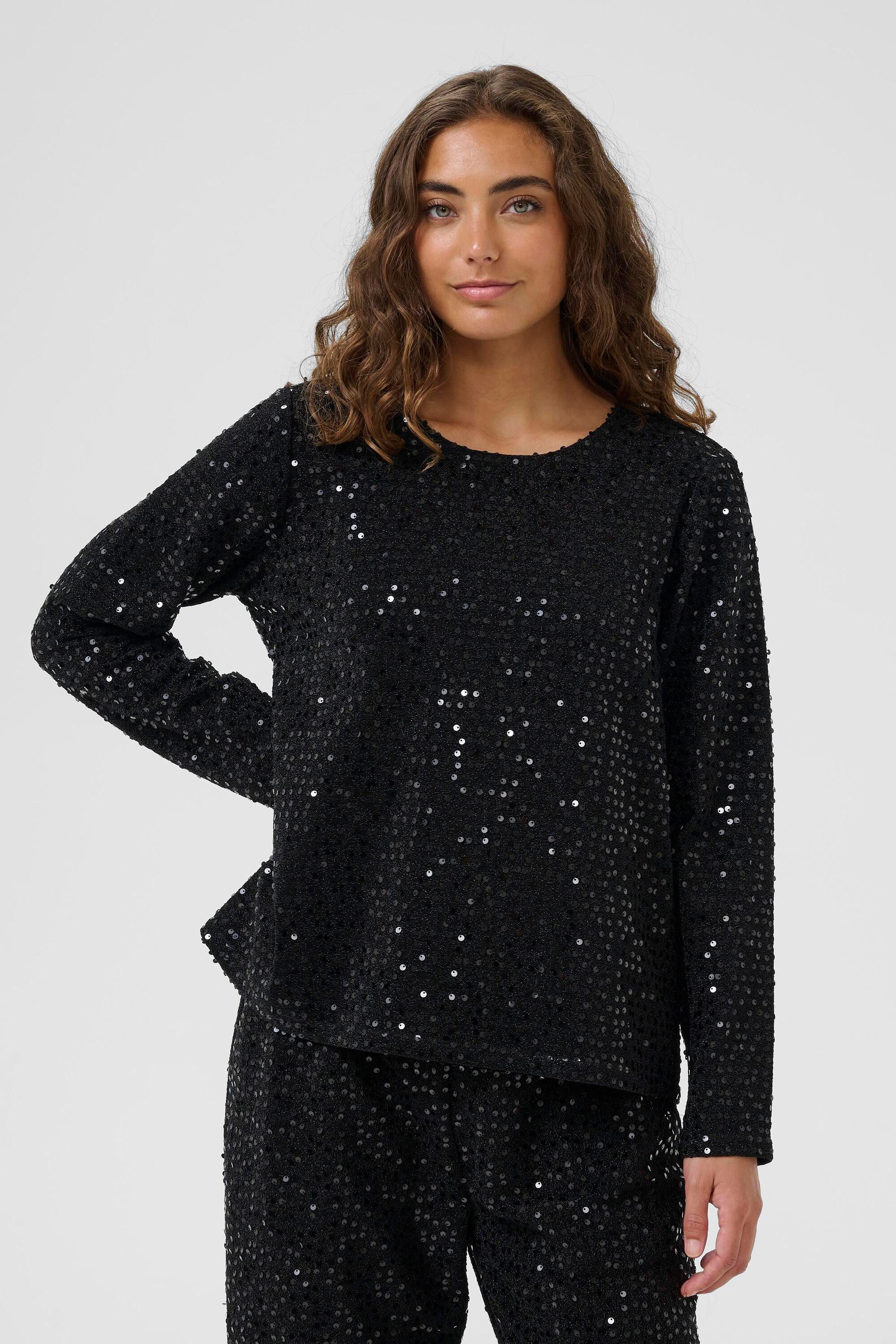 Langarmbluse Langarm-Bluse CUbia