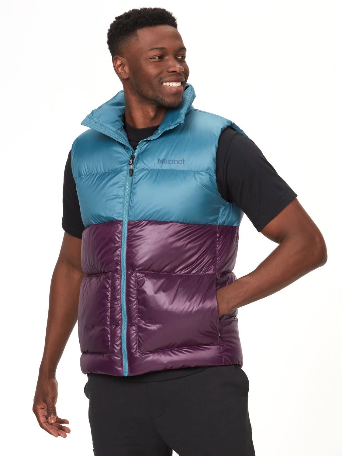 Fig Marmot River Herren Down Purple Marmot - Vest M Isolationsweste Funktionsweste Moon Guides