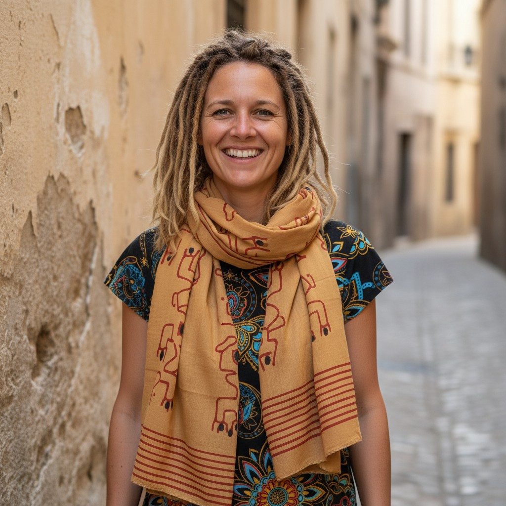 Guru-Shop Sarong Leichter Pareo Schal, Sarong, handbedrucktes..