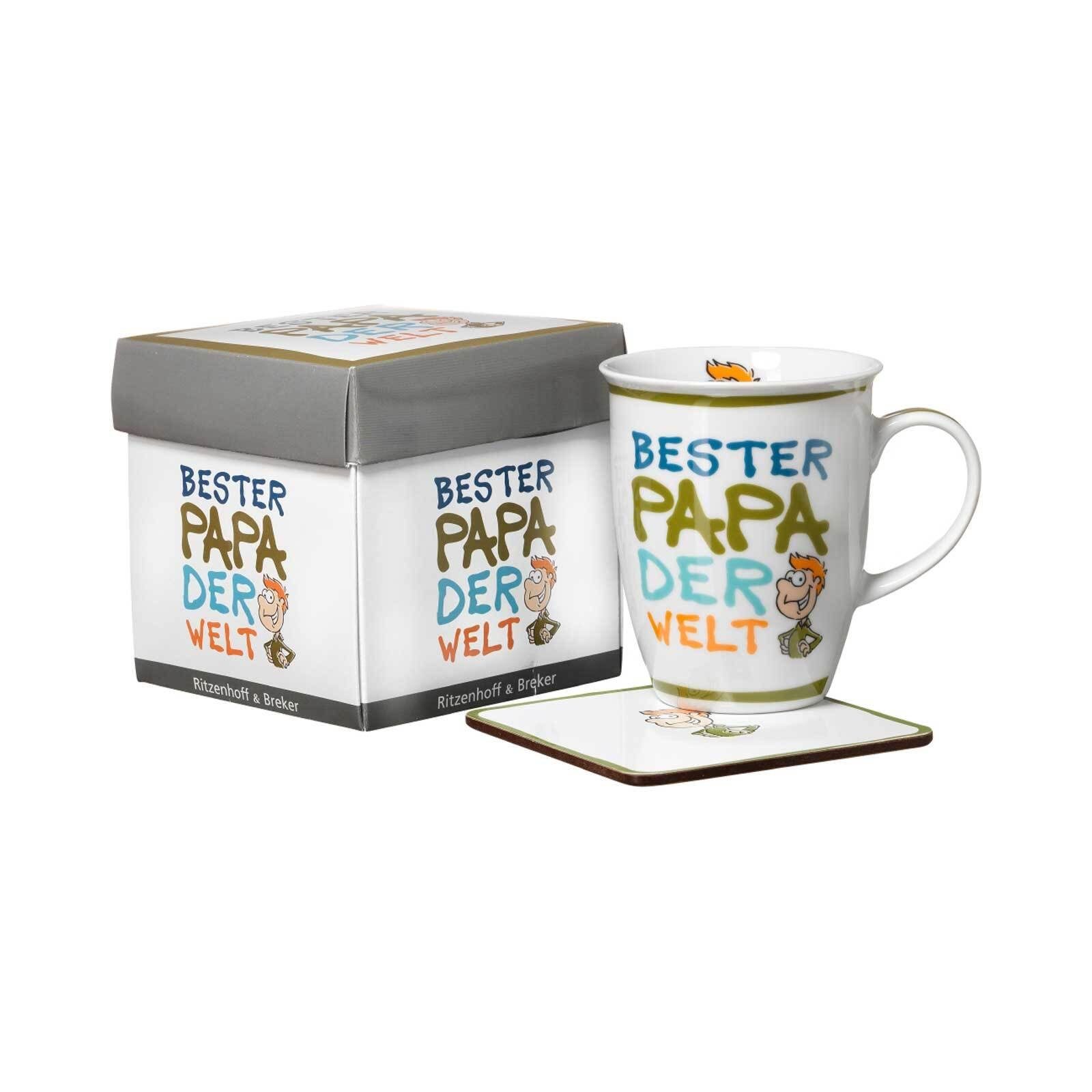 Ritzenhoff & Breker Becher Geschenkset Kaffeebecher 320 ml 2er Set,  Porzellan, Ideales Geschenk für Geburtstag, Weihnachten oder zum Vatertag