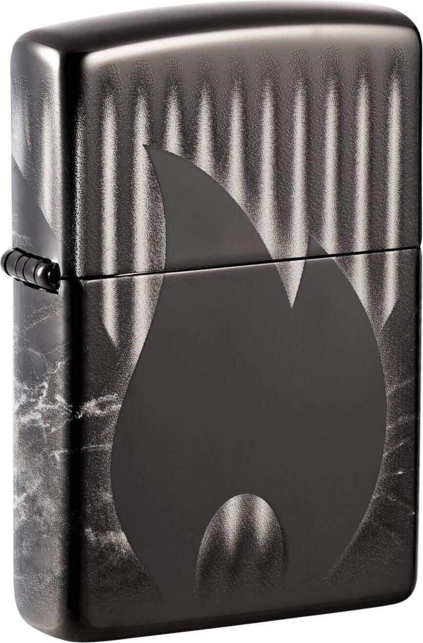 Feuerzeug ZIPPO Feuerzeug Ebony Flame 8seitig gelasert Flamme Sturmfeuerzeug
