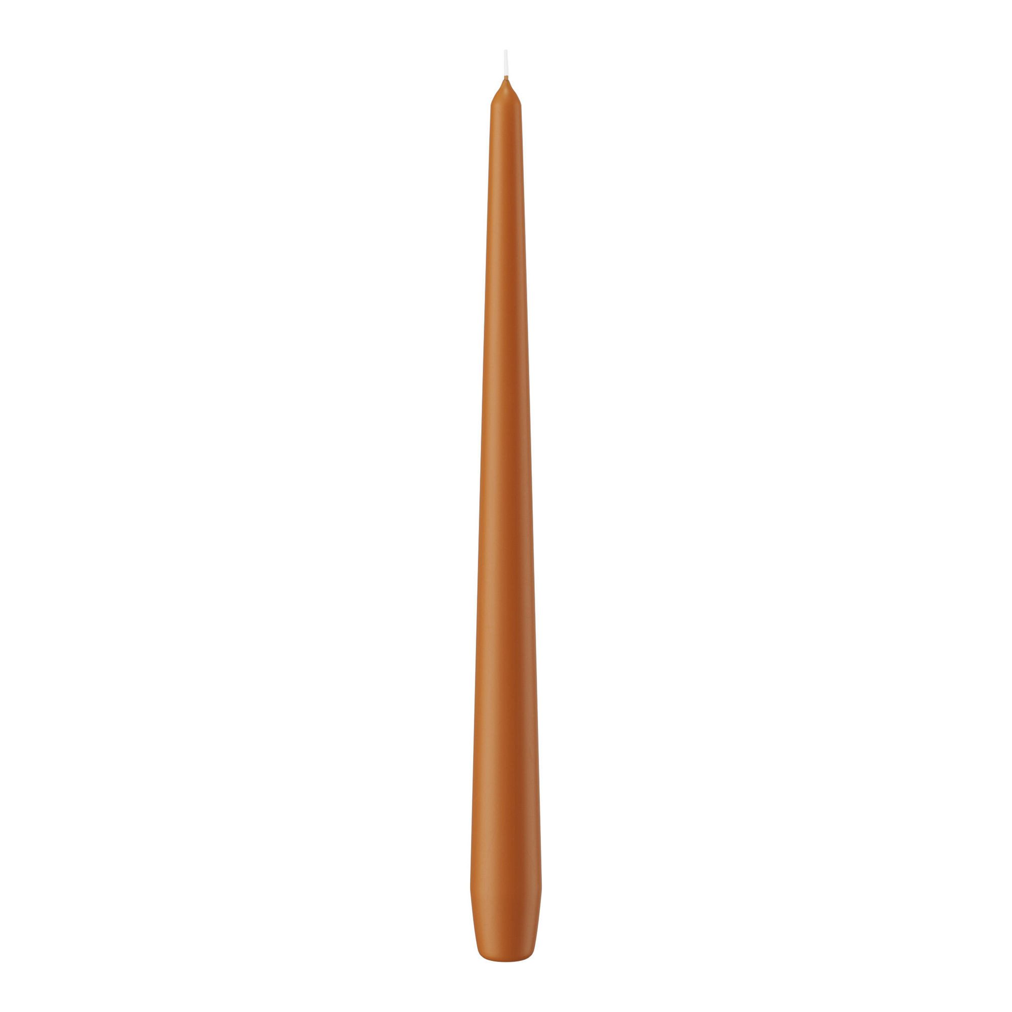 Wiedemann Kerzen Spitzkerze Spitzkerzen Cognac 300 x Ø 25 mm, 12 Stück