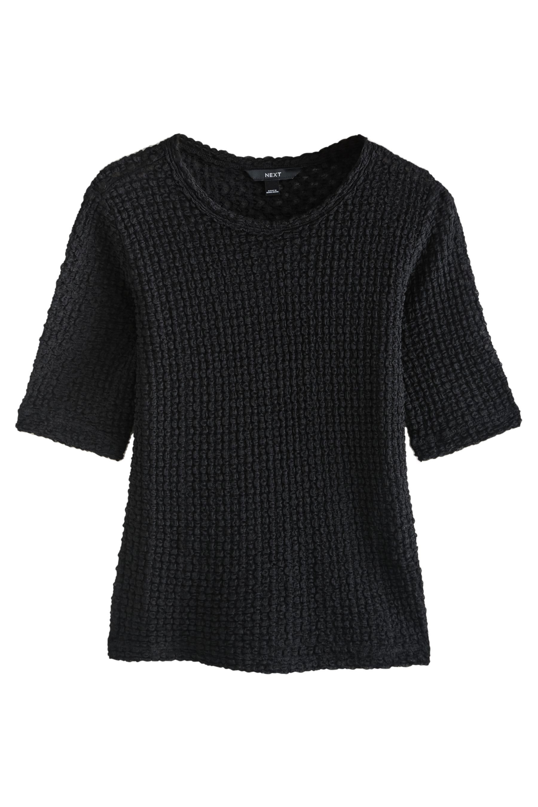 Next T-Shirt Strukturiertes Oberteil mit halblangen Ärmeln (1-tlg) günstig online kaufen