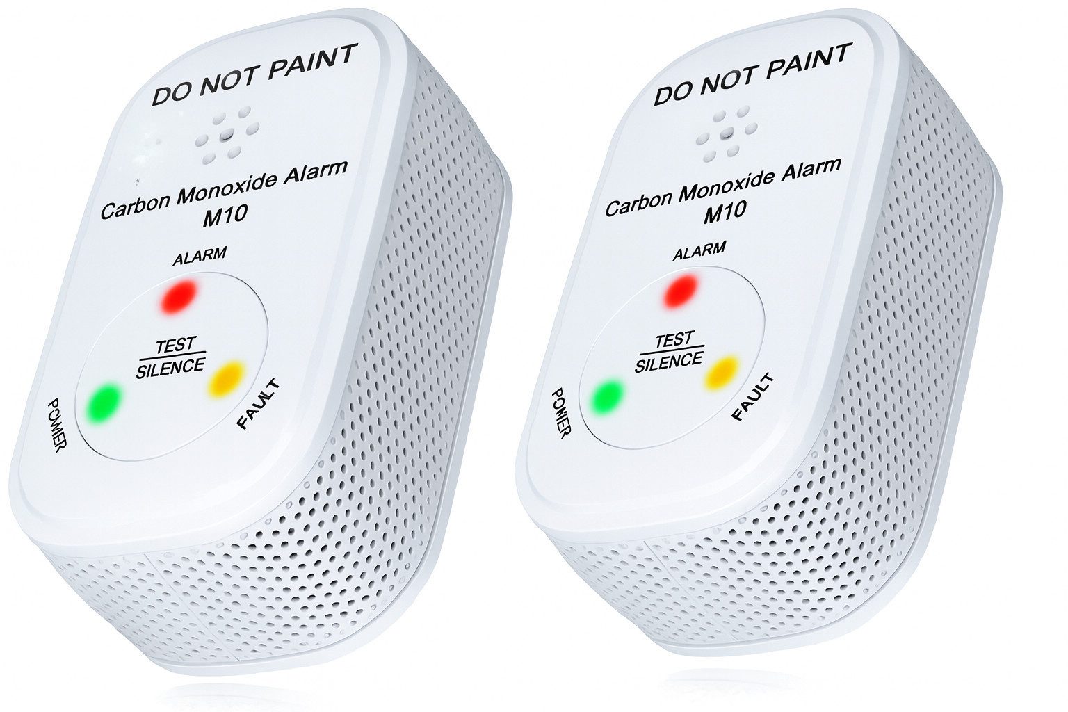NEMAXX M10 Mini CO-Warnmelder 2er Set CO-Melder (Elektrochemischer Sensor/integrierte Batterie/10 Jahre Lebensdauer)
