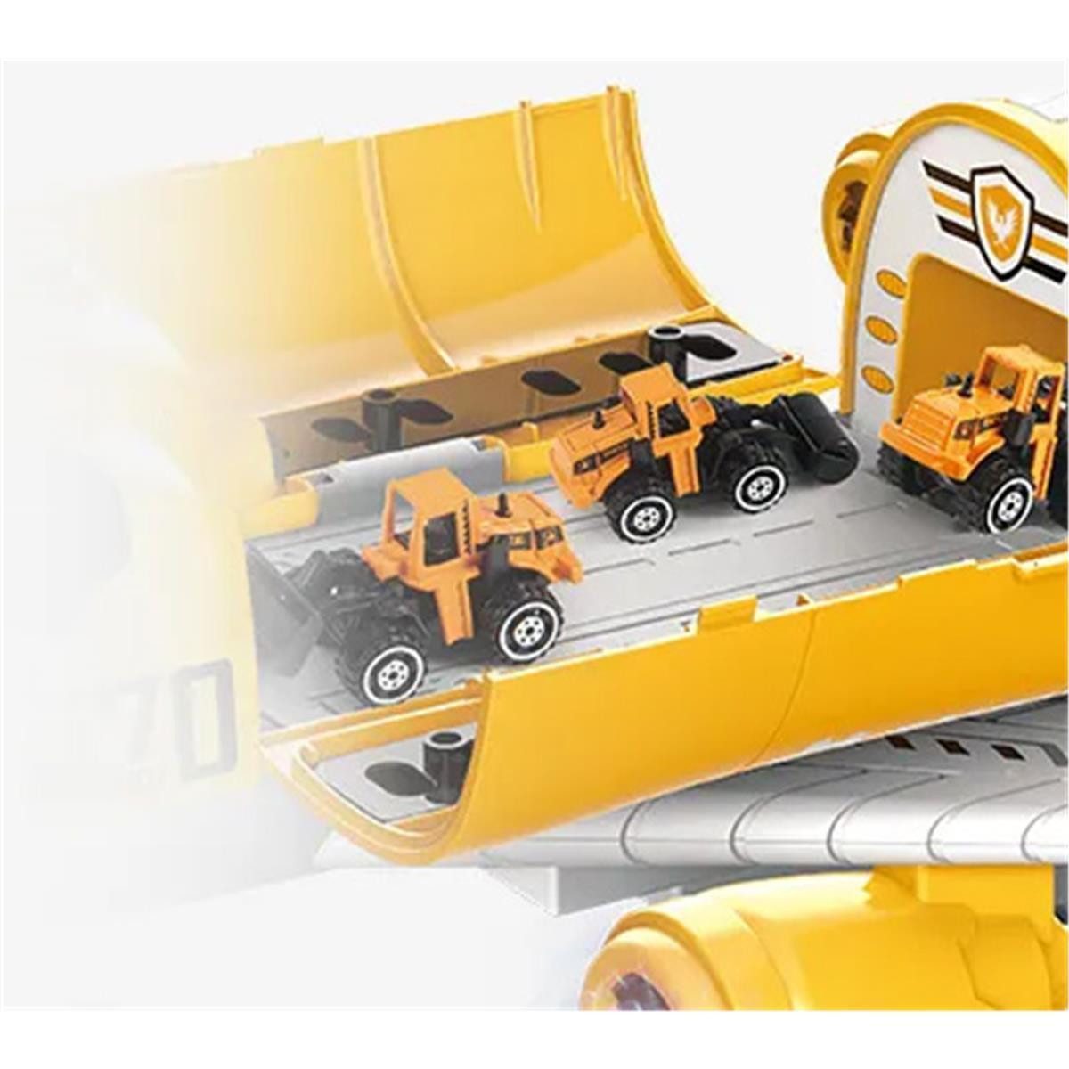 efaso Spielzeug-Flugzeug XXL Flugzeug gelb 40cm Spielzeug - 6 Autos / aufkl günstig online kaufen