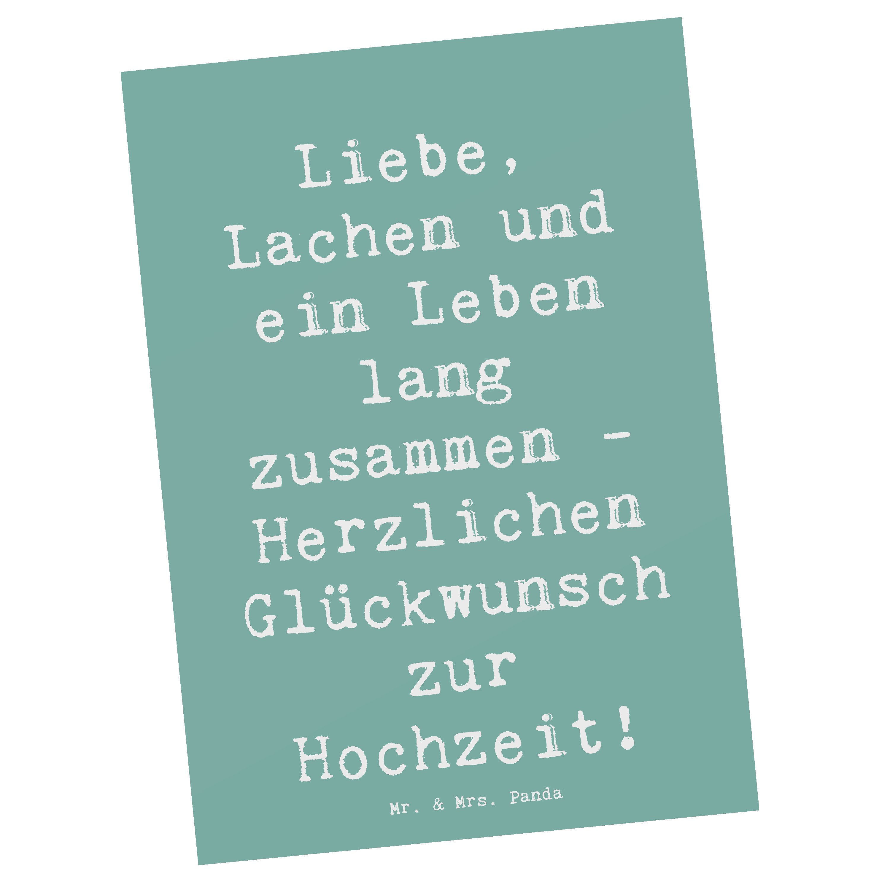 Postkarte Hochzeit Liebe Lachen - Meeresbrise - Geschenk, frisch vermählt, Gesc