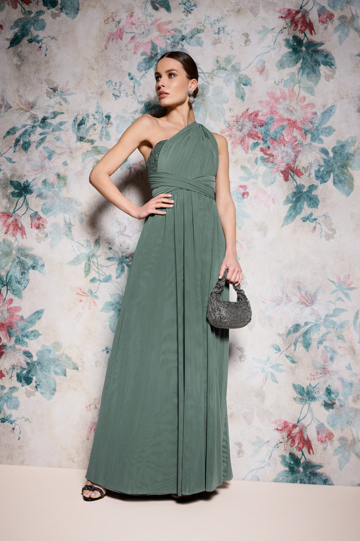 SWING Abendkleid Figurbetonte Passform mit fließendem günstig online kaufen