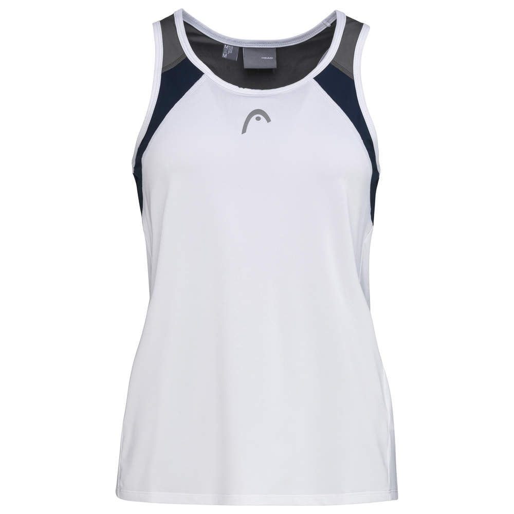 Tanktop Tennis-Tank Top Club (Racer Back, modern) weiss/dunkelblau Mädchen
