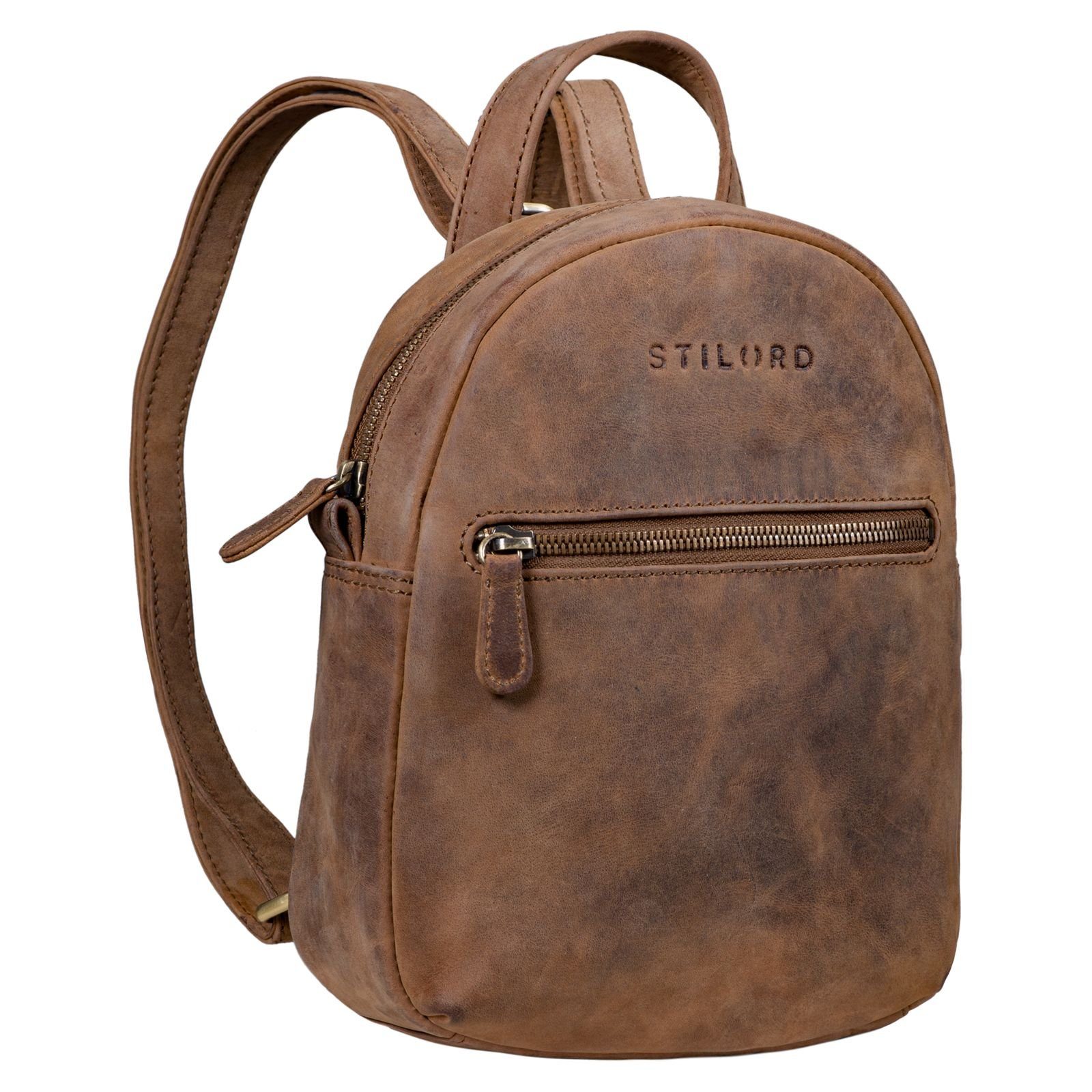 STILORD Cityrucksack "Lola" Mini Daypack Damen Lederrucksack
