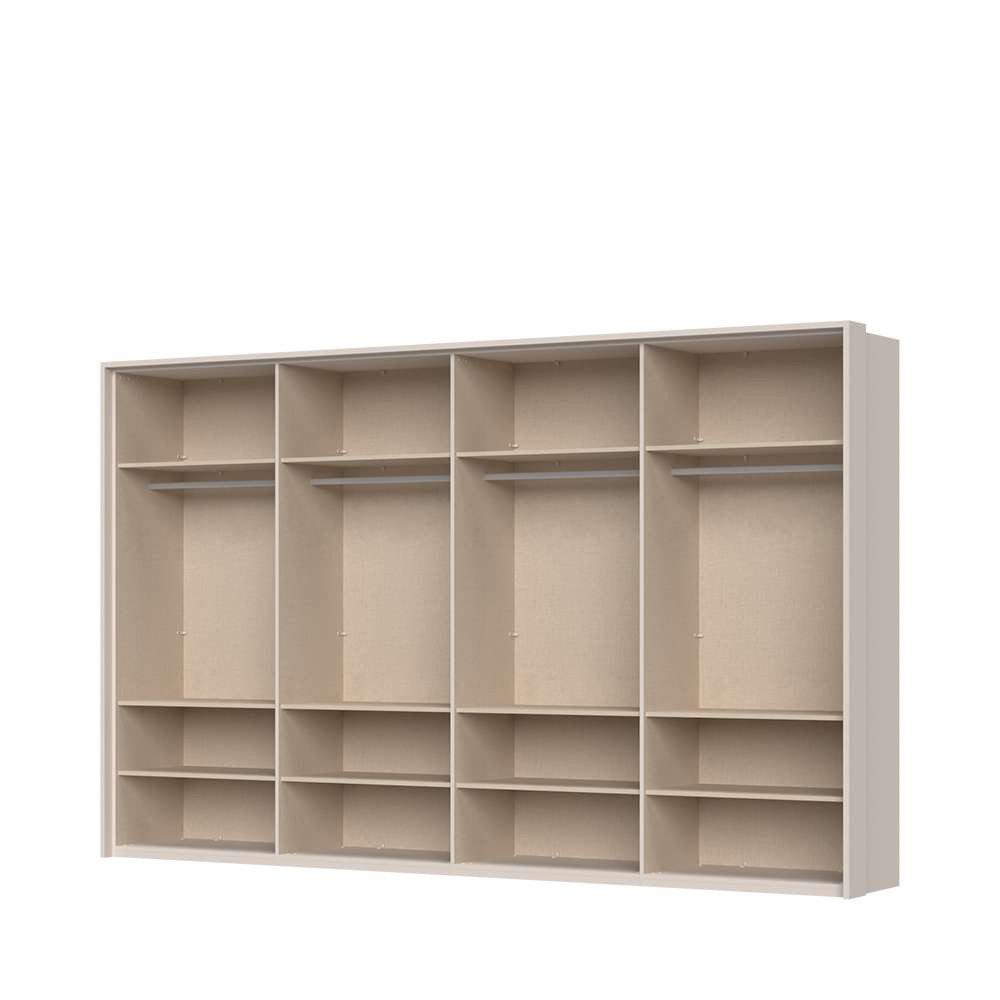 OTTO home Drehtürenschrank Opera mit oder ohne Kranz inkl. LED-Bel.,B 227,272,317 oder 362 cm UV lackiert, Soft Close Funktion, Höhenverstellbare Füße