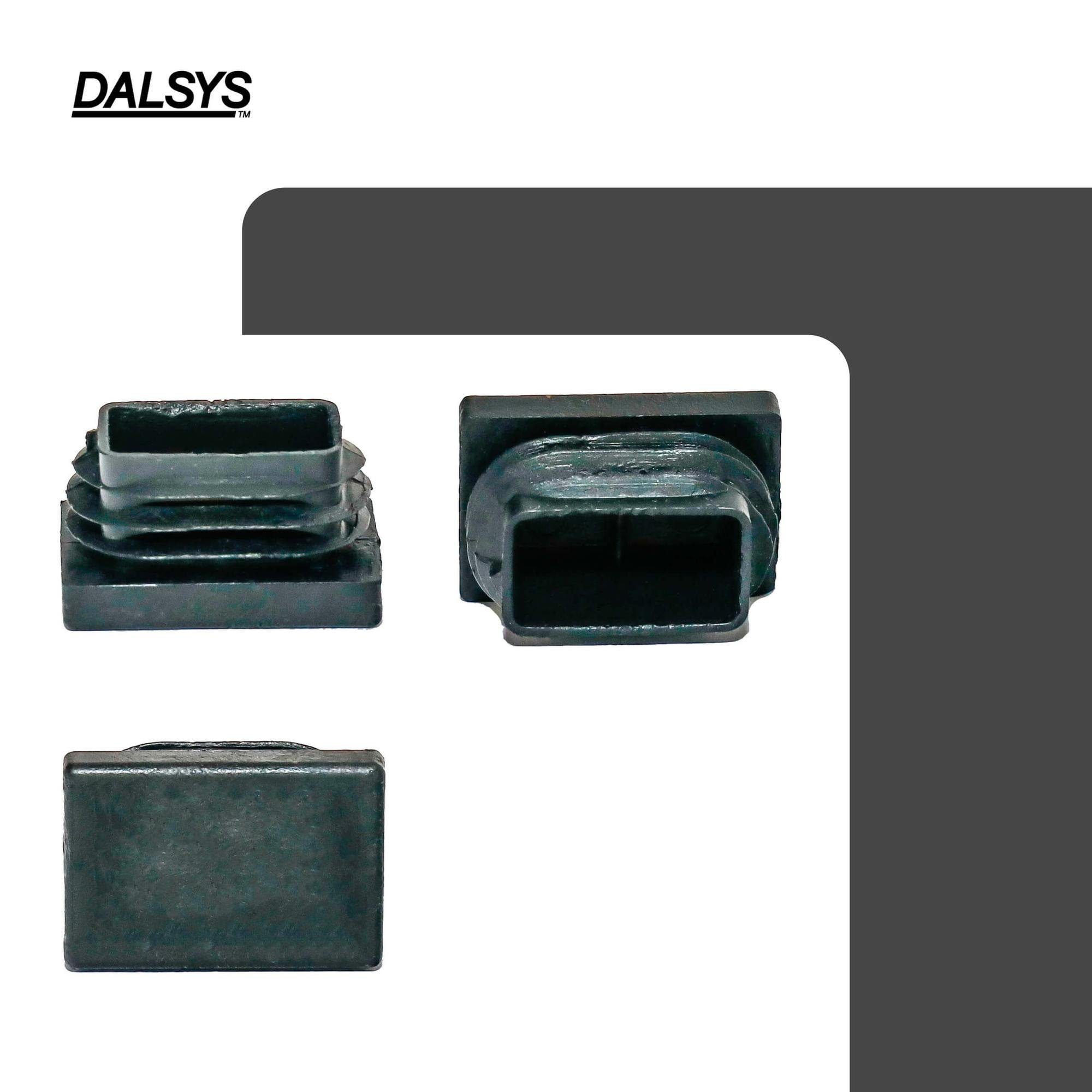 Dalsys Bauschraube Abdeckkappe, Schutzkappe für Montageschien, (38/40 Schwarz 50 Stück, 50 St), zur Anwendung an einer Installationsschiene, optimaler Kantenschutz