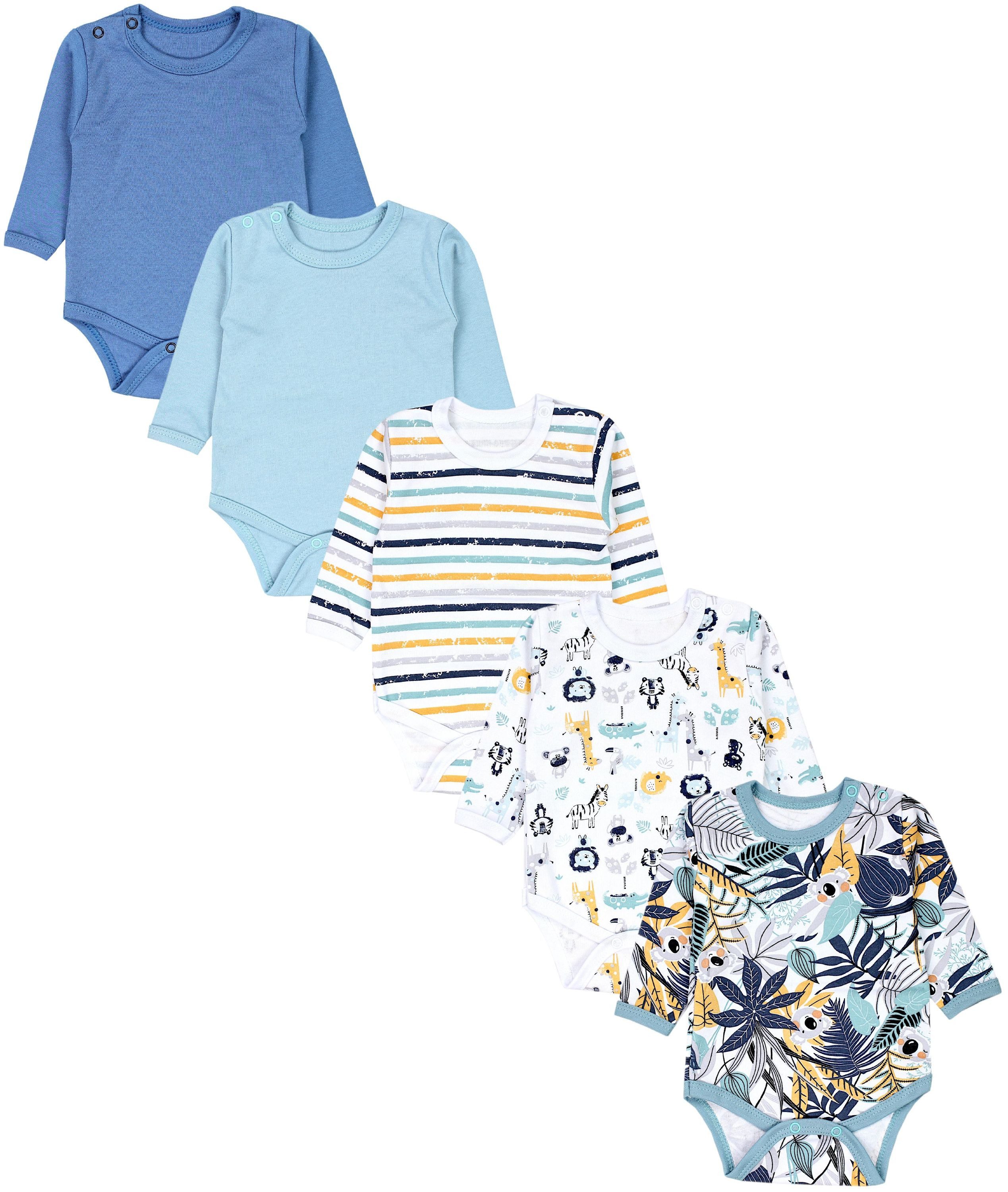 TupTam Langarmbody TupTam Jungen Baby Body Langarm Unifarben 5er Pack