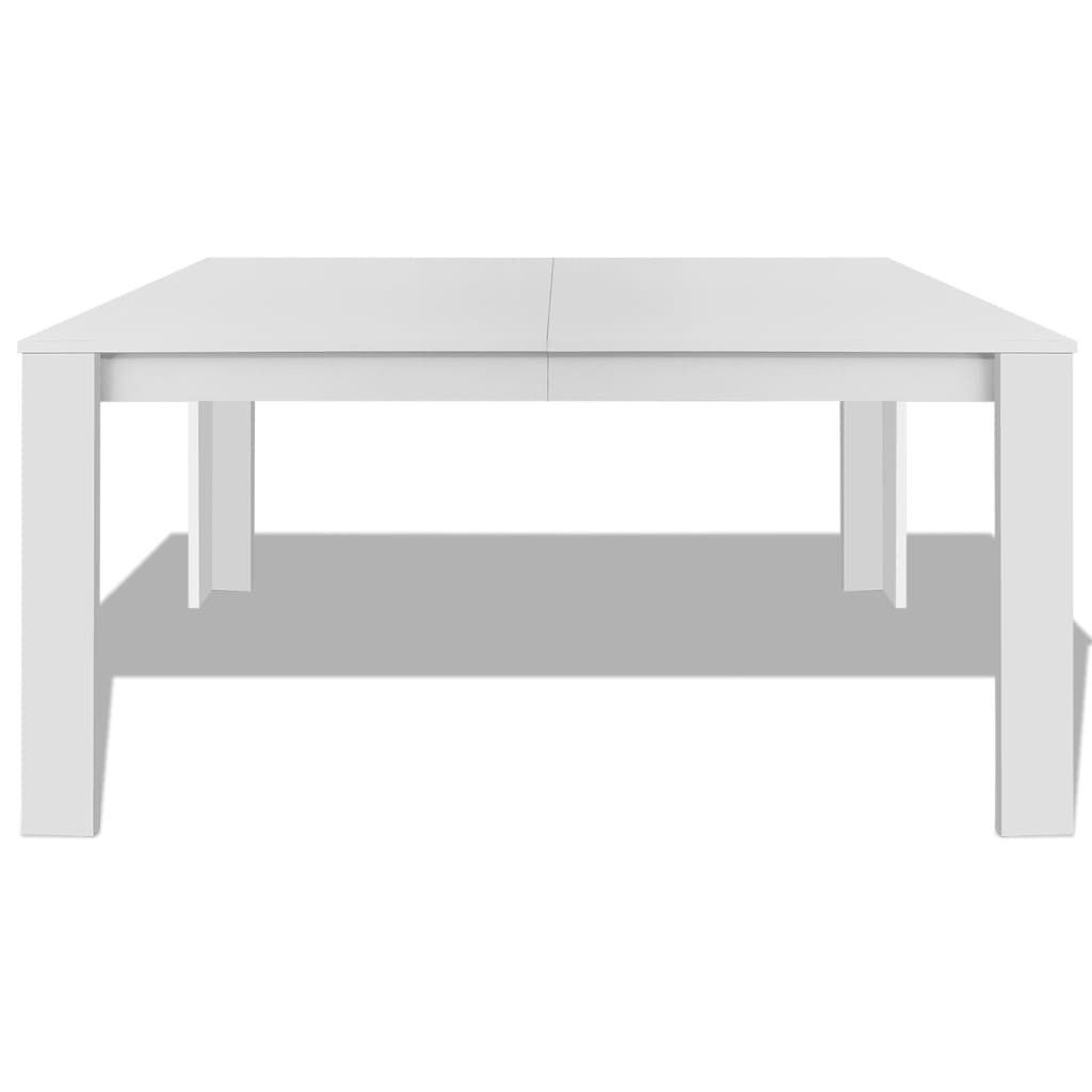 furnicato Esstisch 140 x 80 x 75 cm Weiß (1-St), Feuchtigkeitsbeständiger Küchentisch mit glatter Oberfläche – Bild 3 von 5