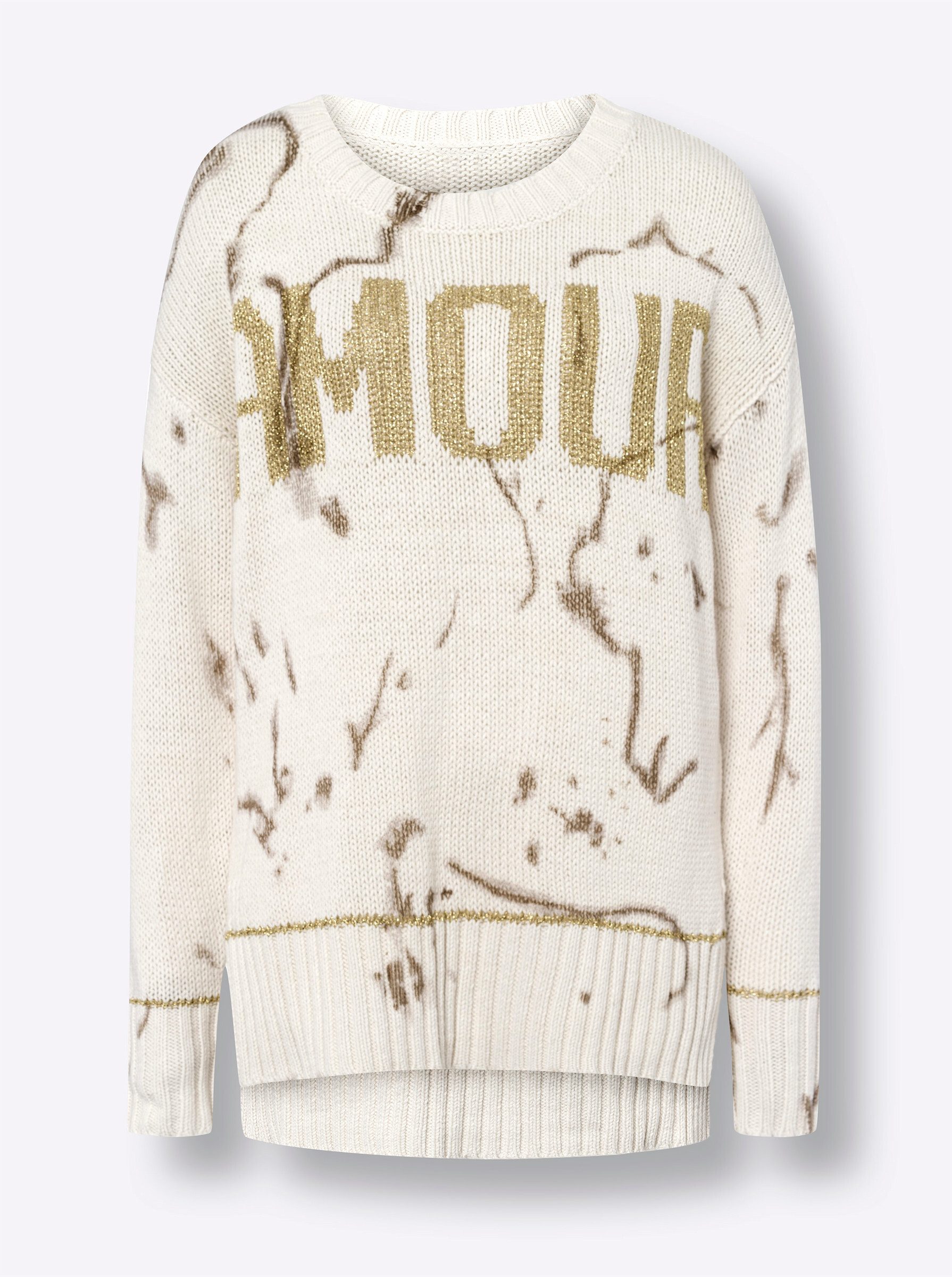 heine Strickpullover Pullover Langarm Feinstrick, Jacquard