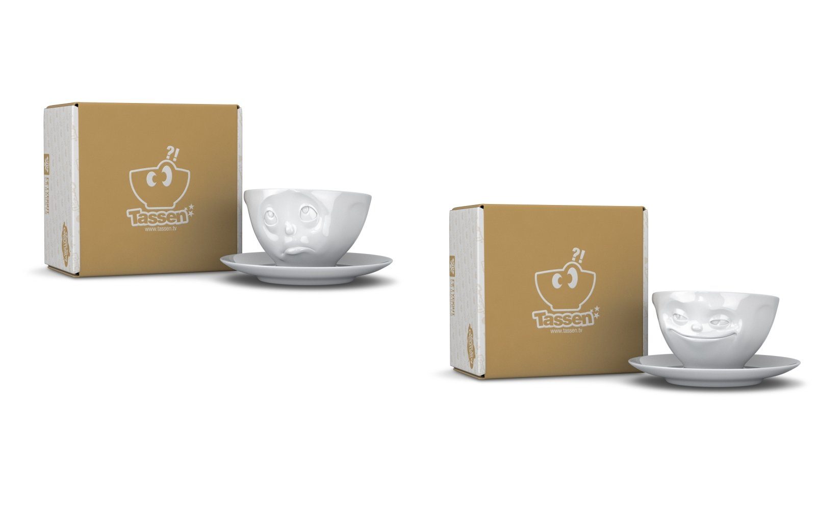 Fiftyeight Espressotassen Set, 2 Stück, 80 Ml Mit Servietten – Witzig, Robust Und Made In Germany