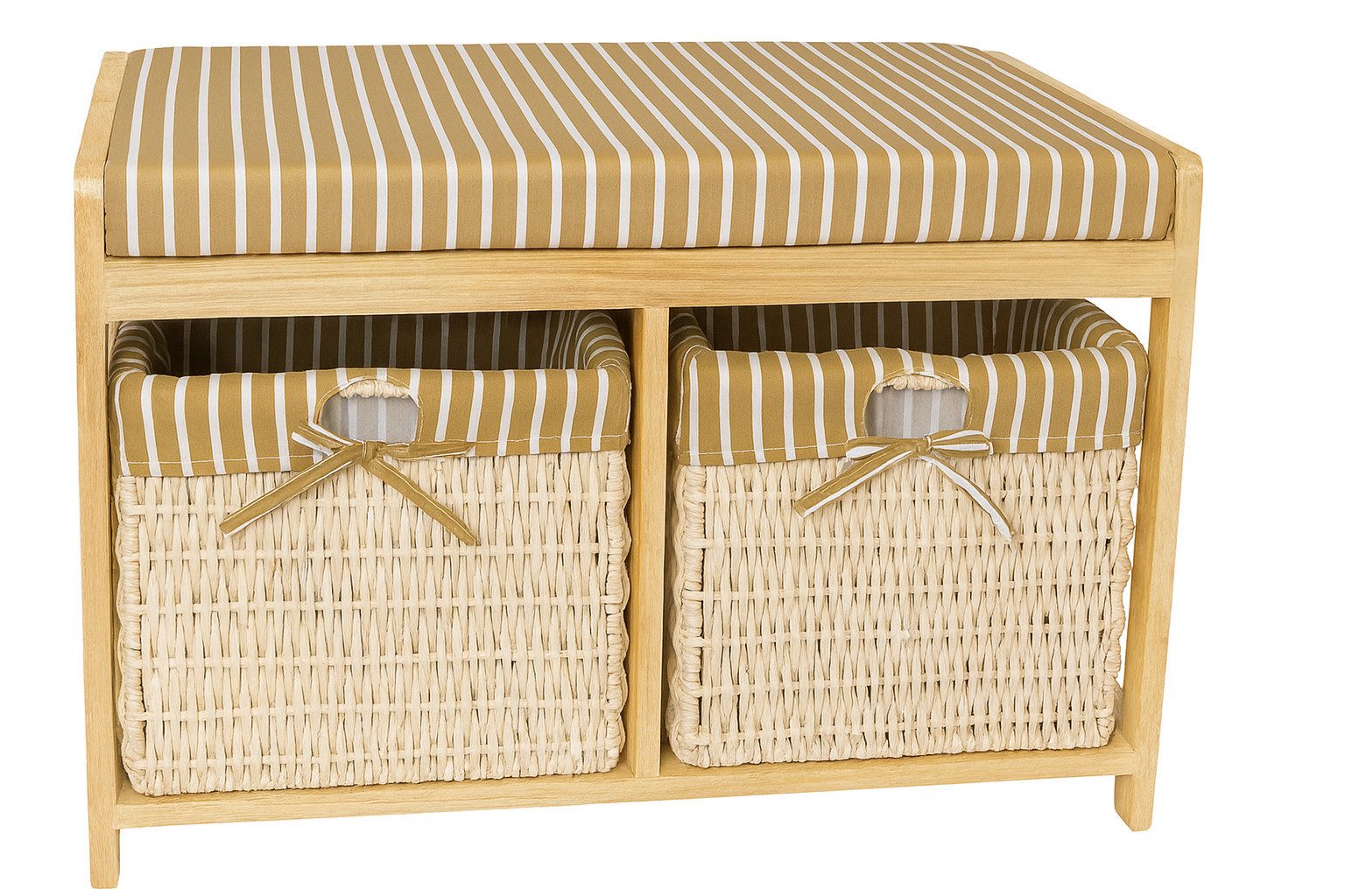 bv-vertrieb Wäschekorb Sitzbank Wäschekorb gepolsterte Bank mit Maisstrohge günstig online kaufen