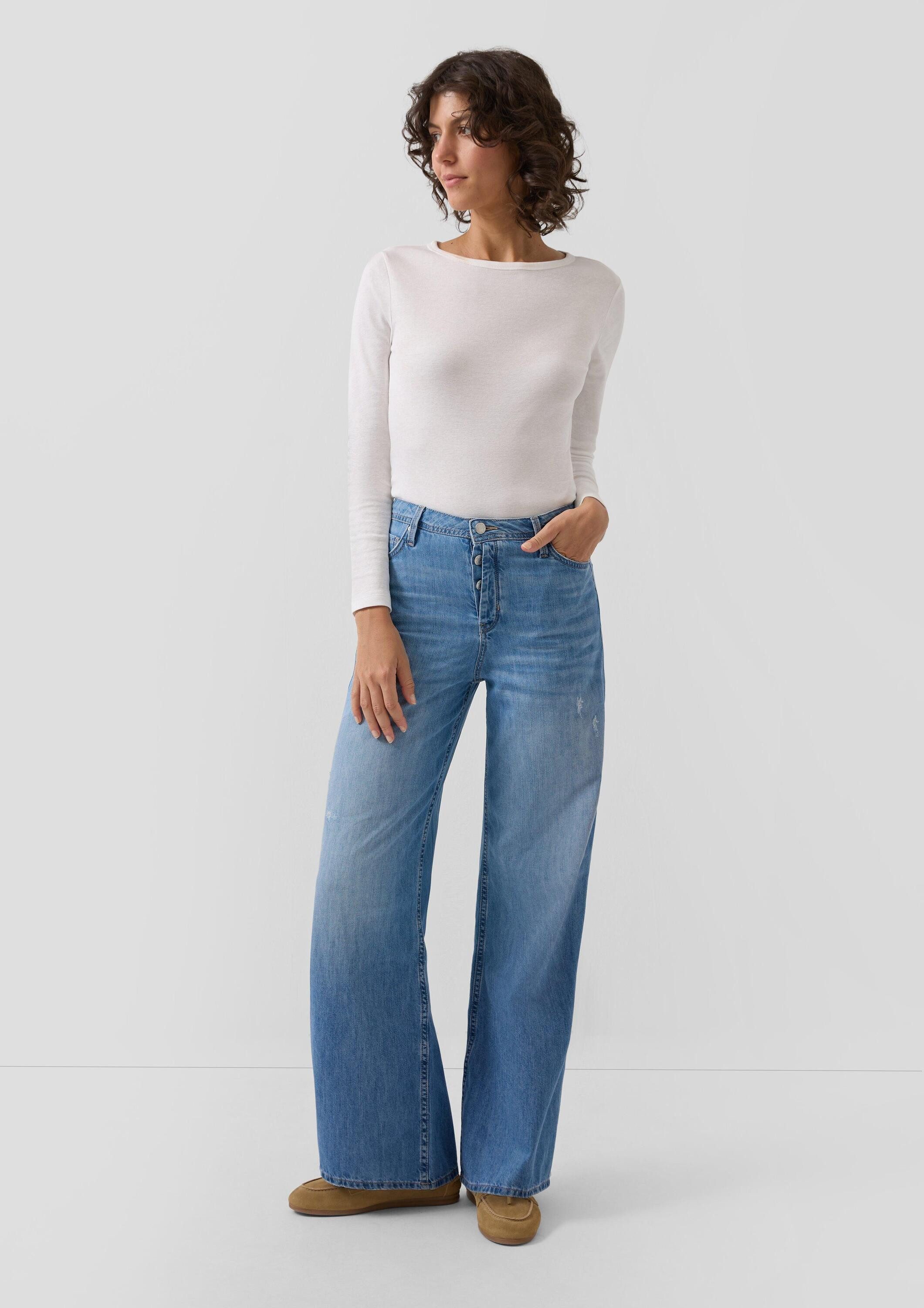 s.Oliver Weite Jeans Jeans-Hose SURI Jeans Suri / Regular Fit / High Rise / Wide Leg