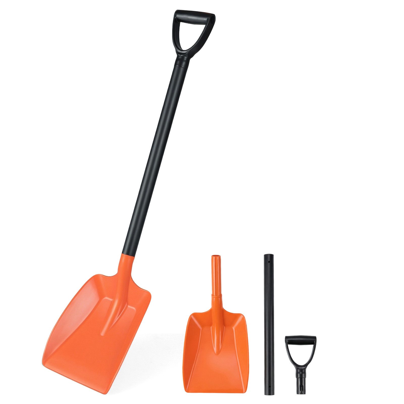 COSTWAY Schneeschieber, tragbare Schneeschaufel mit breite Klinge