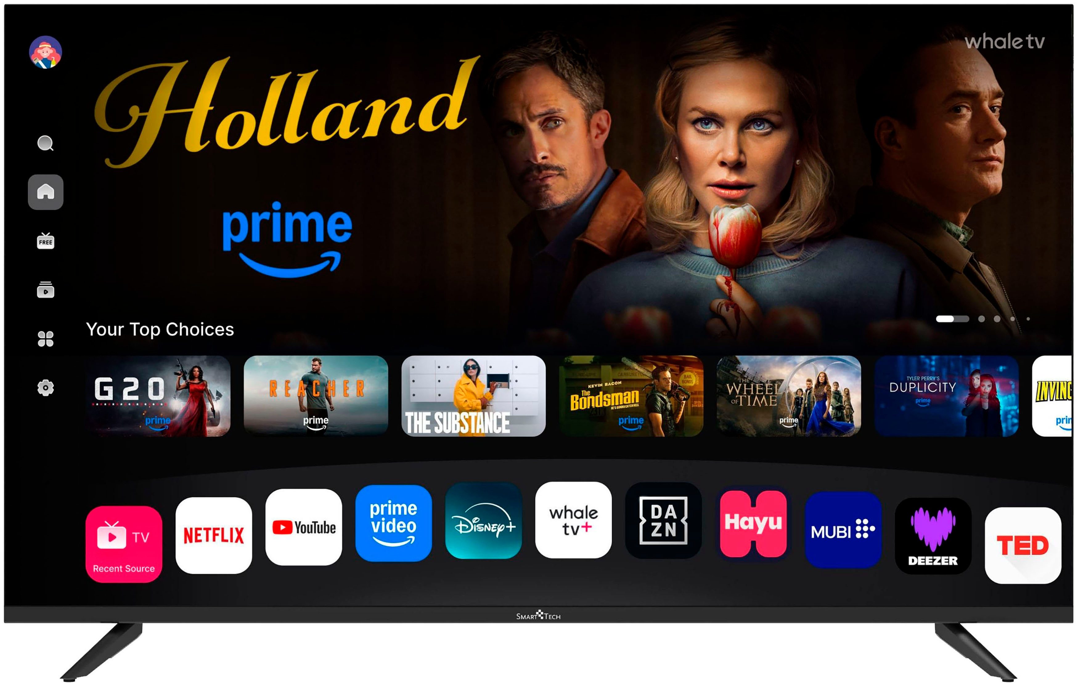 Smart Tech 43QH02V QLED-Fernseher (108 cm/43 Zoll, 4K Ultra HD, Smart-TV) – Bild 2 von 5